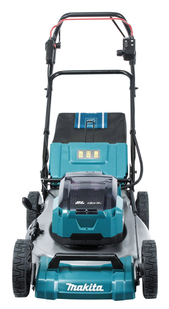 Makita Akku-Rasenmäher 2x18 V mit Stahldeck für große Flächen - DLM536Z