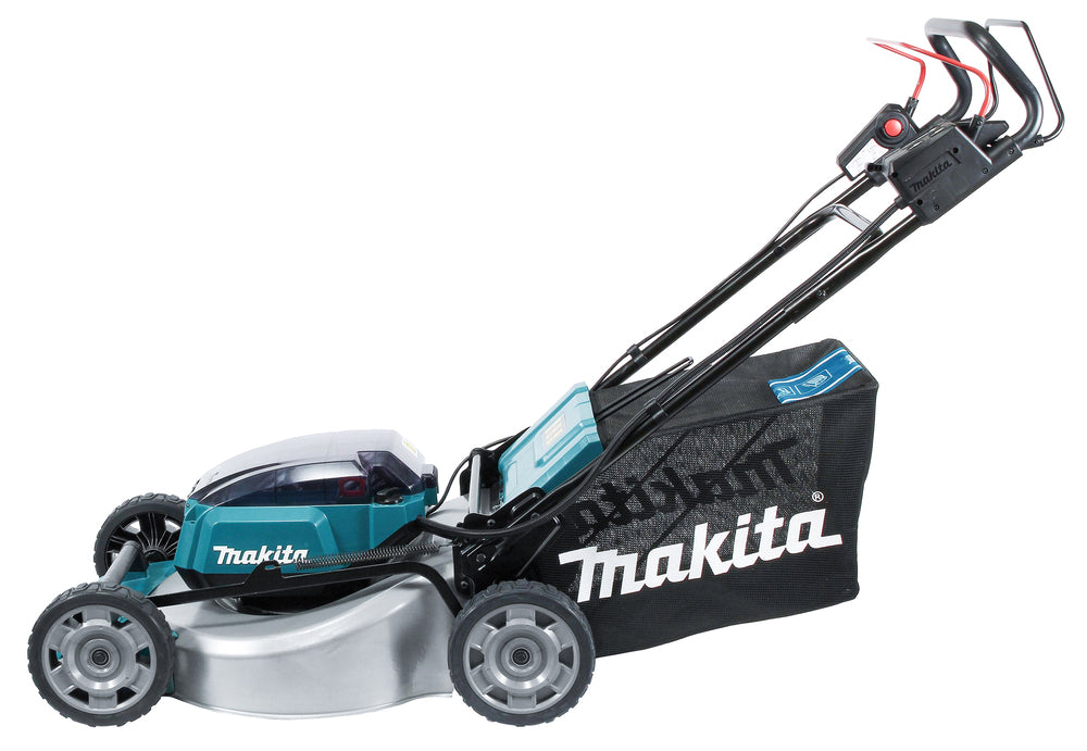 Makita Akku-Rasenmäher 2x18 V mit Stahldeck für große Rasenflächen - DLM536PT2