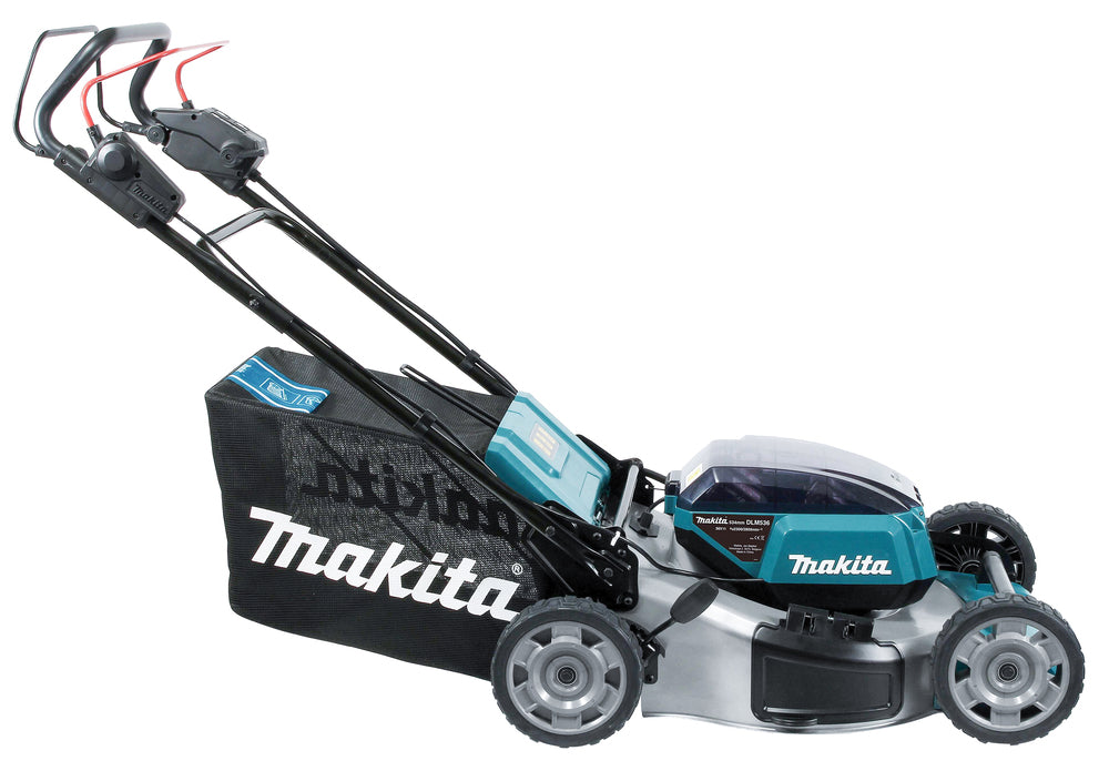 Makita Akku-Rasenmäher 2x18 V mit Stahldeck für große Rasenflächen - DLM536PT2