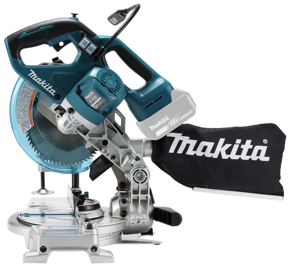 Makita Akku-Kapp- und Gehrungssäge – 46 x 92 mm, bürstenlos, ADT & LED-Licht - DLS600Z