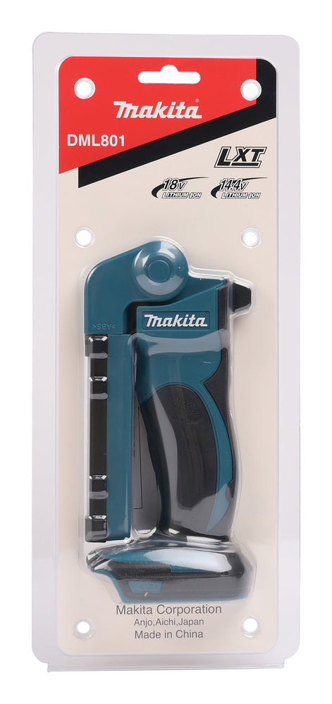 Makita LED-Akku-Arbeitsleuchte – 2 Helligkeitsstufen & 360° drehbarer Kopf - DEBDML801