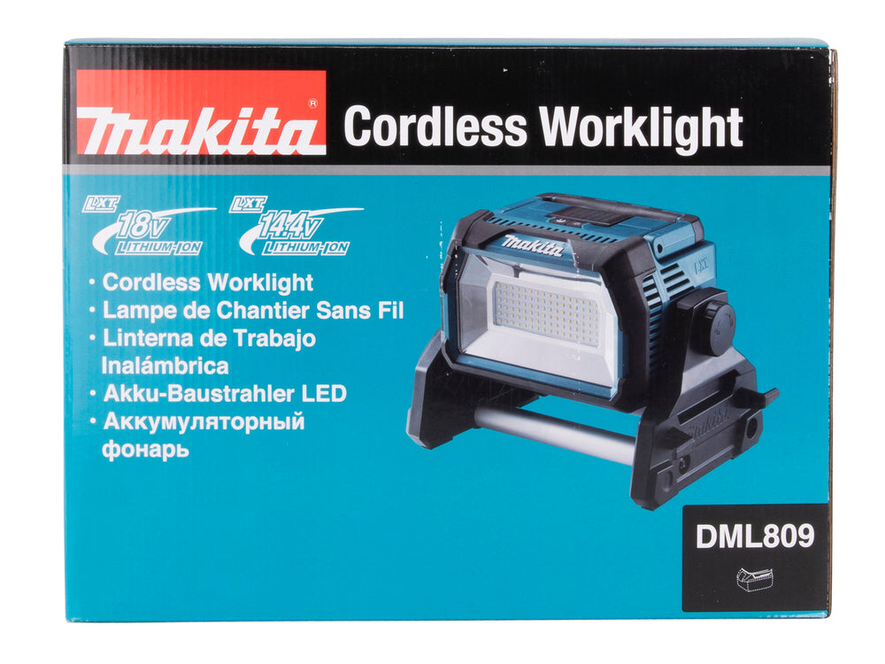Makita LED-Akku-Baustrahler 18V | 2.000–10.000 lm, Hybridbetrieb & Doppel-Akku-Slot - DEADML809