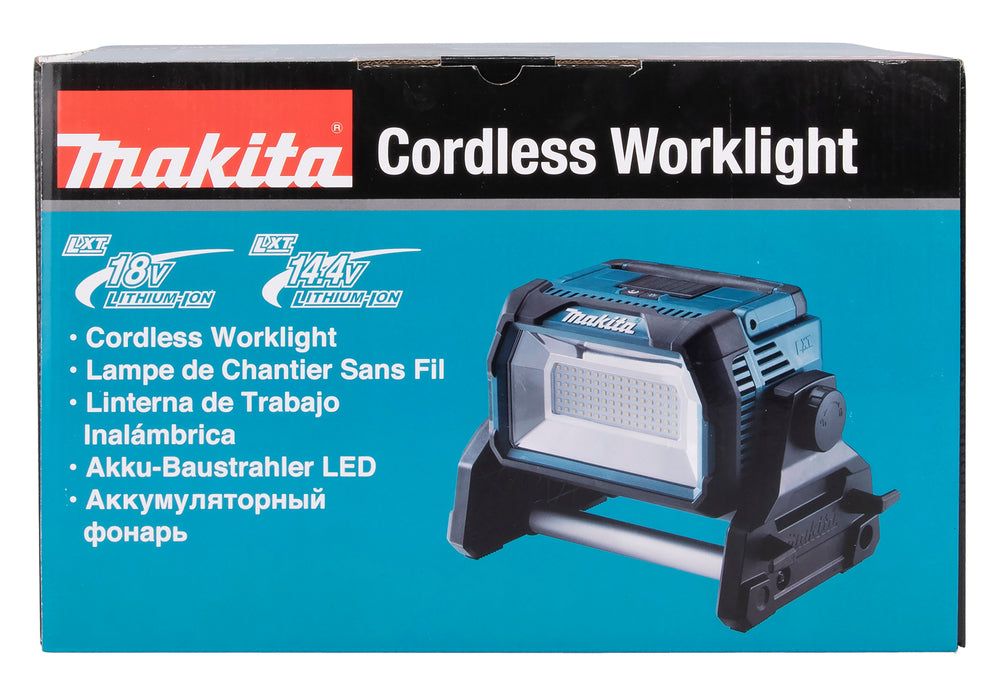 Makita LED-Akku-Baustrahler 18V | 2.000–10.000 lm, Hybridbetrieb & Doppel-Akku-Slot - DEADML809