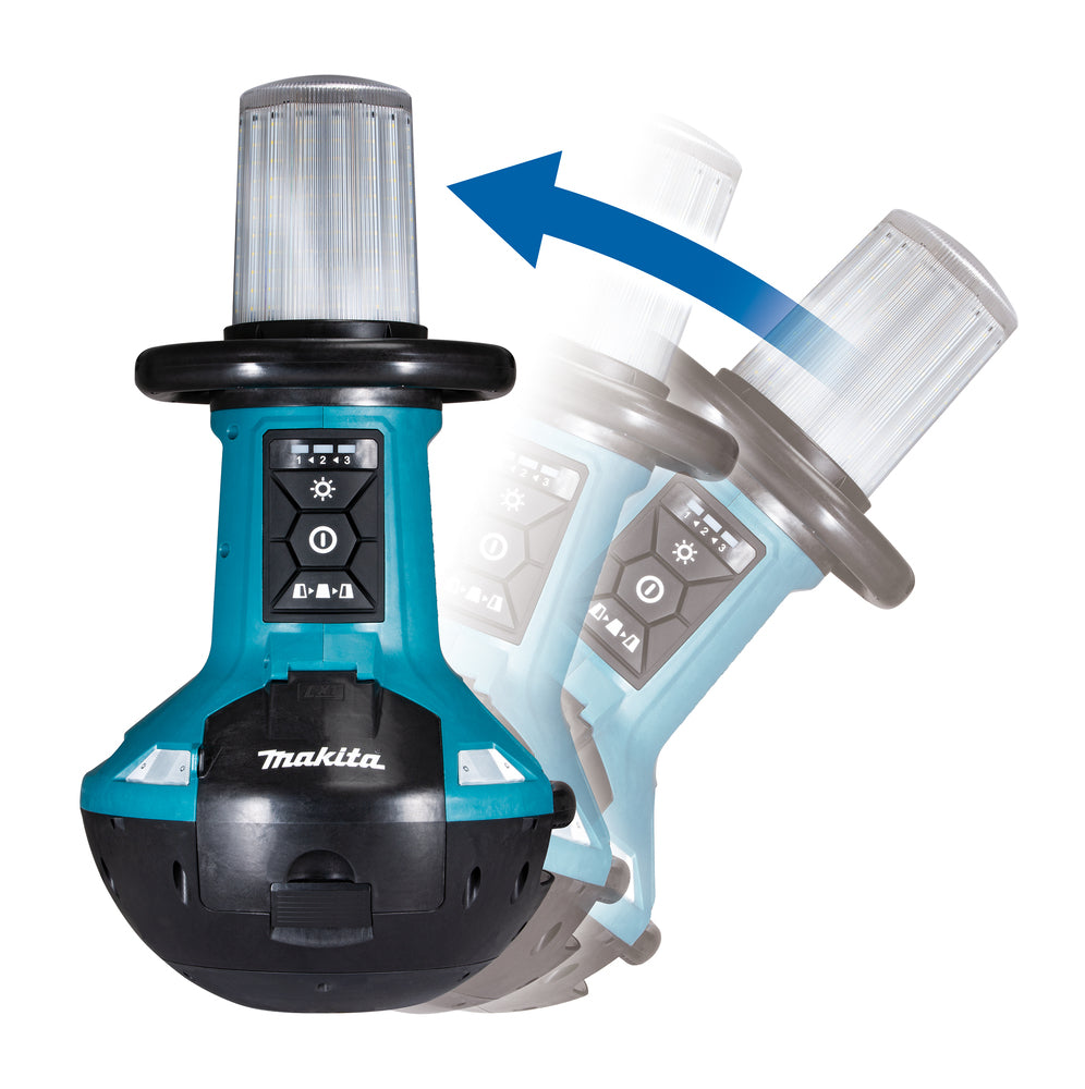 Makita LED-Flächenbeleuchtung 18V | 1.500–5.500 lm, 360° Licht & Hybridbetrieb - DEADML810