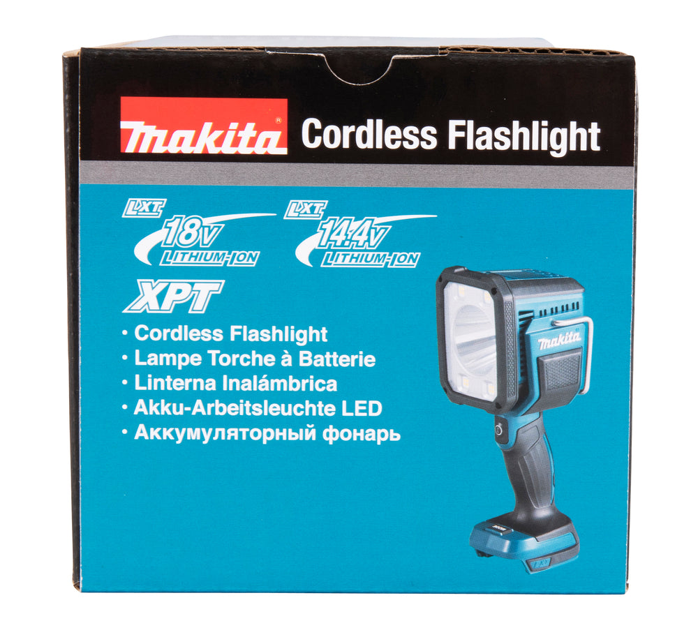 Makita LED-Akku-Handstrahler 18V | 1.250 lm, 640 m Reichweite & bis zu 10 Std. Leuchtdauer - DEBDML812