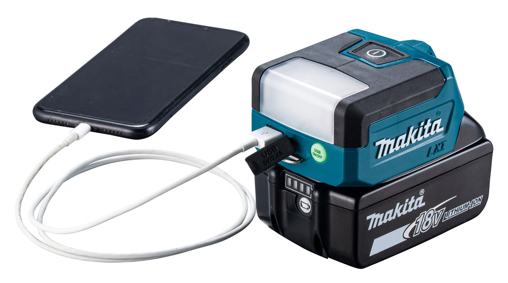 Makita LED-Akku-Taschenlampe – 3 Leuchtmodi, USB-Port & kompaktes Design (18V LXT) - DML817
