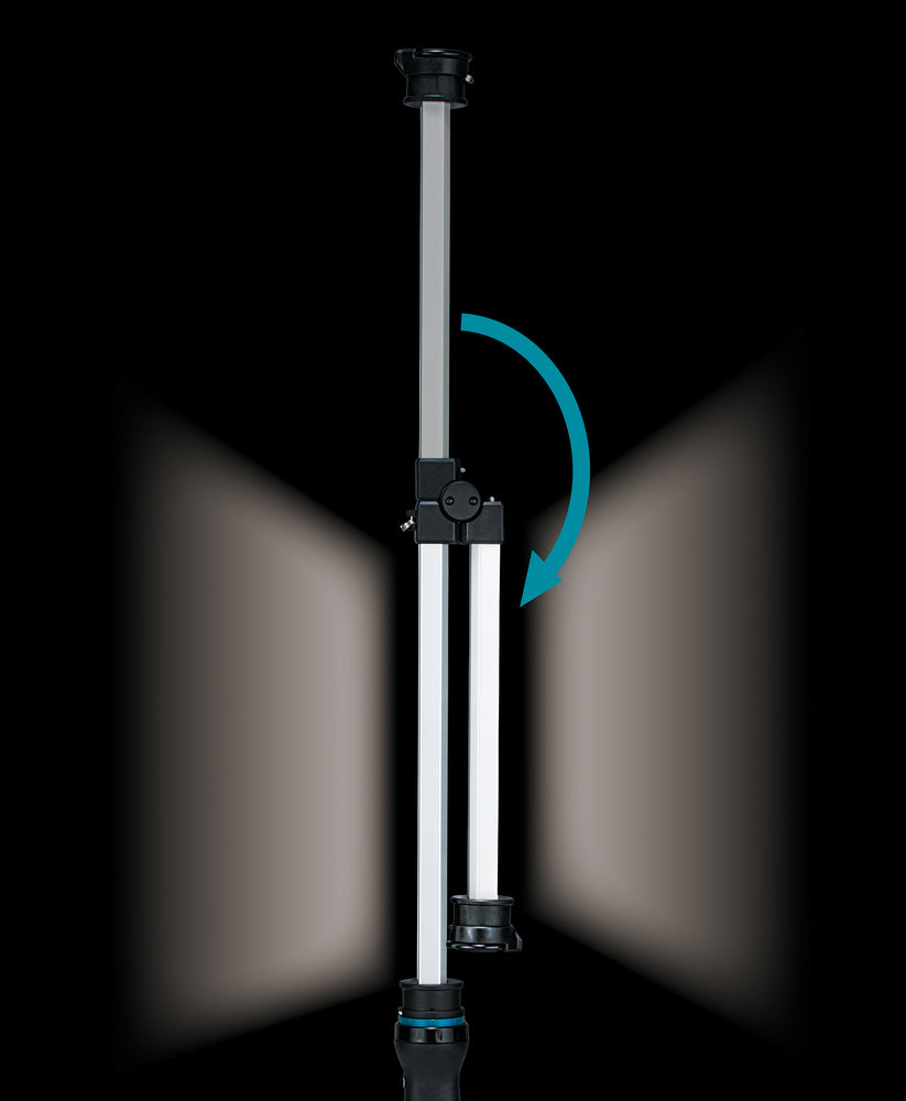 Makita LED-Akku-Stableuchte DML818 – 1.700 lm, klappbar & mit Teleskophalterung - DML818