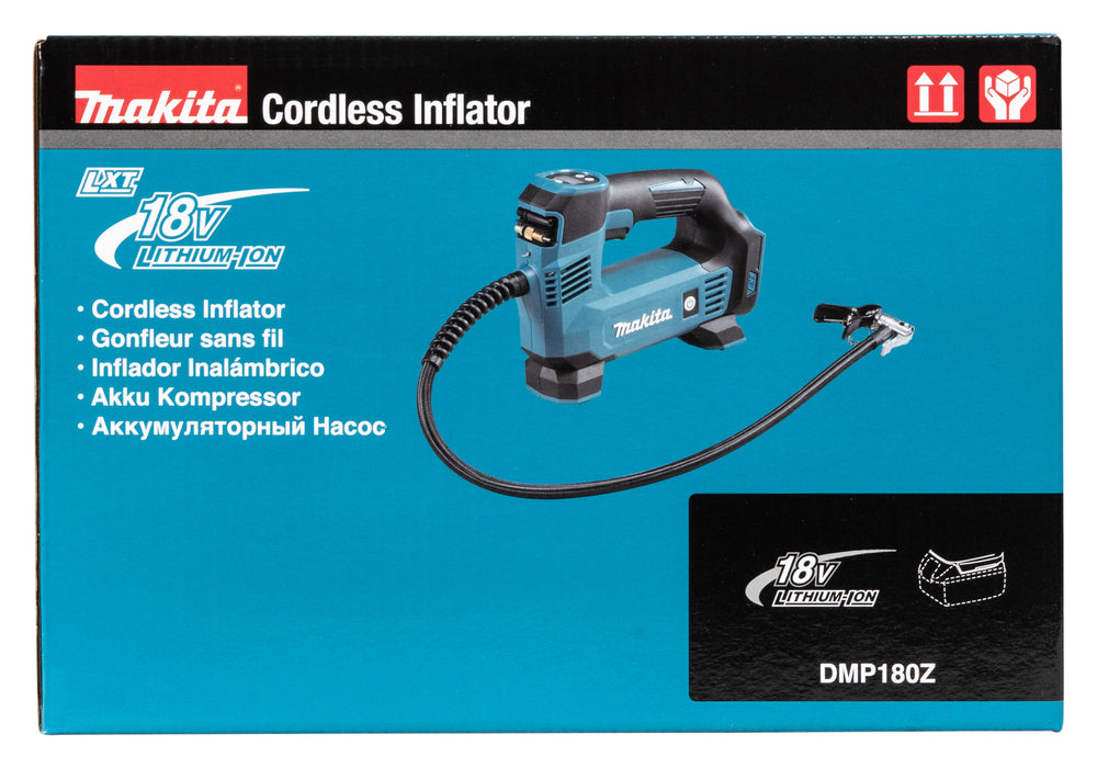 Makita Akku-Kompressor 18V – bis 8,3 bar, Digitaldisplay, LED & Auto-Stopp - DMP180Z