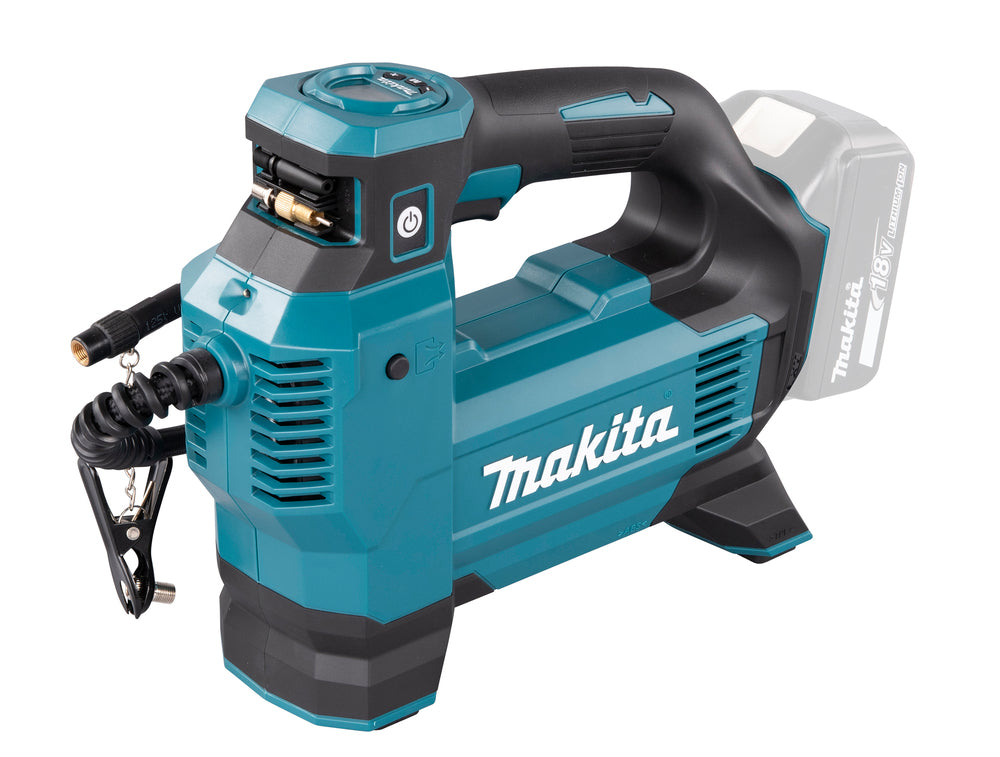 Makita Akku-Kompressor – 3 Stufen, Digitaldisplay, Auto-Stopp, inkl. Ventiladapter - DMP181Z