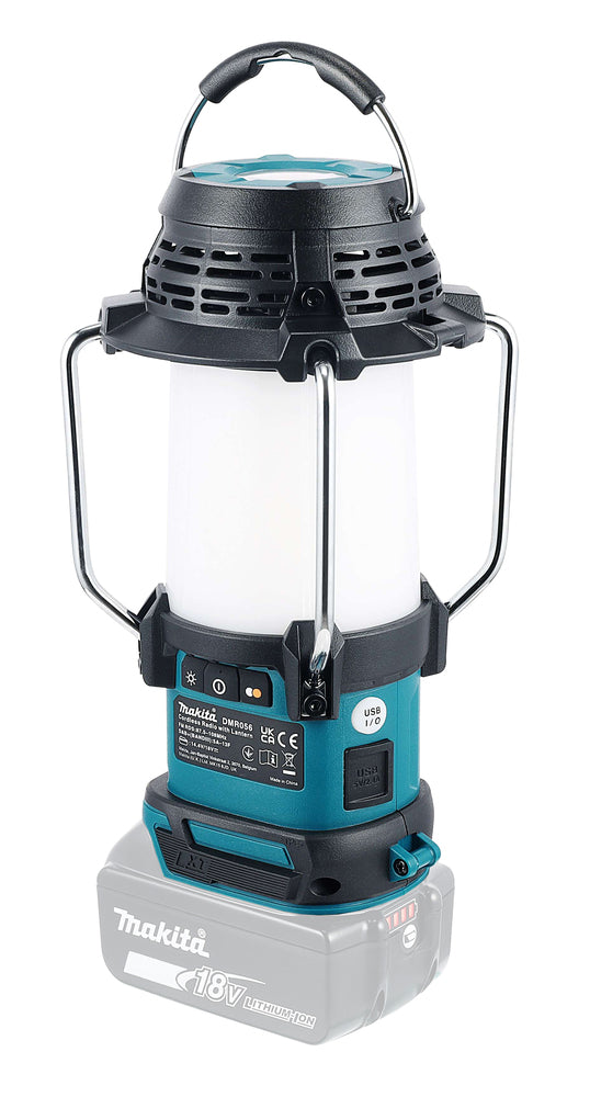 Makita Akku-Radio mit Laterne – DAB+/FM, 4 Lichtmodi, USB-Ladefunktion, IP65 - DMR056