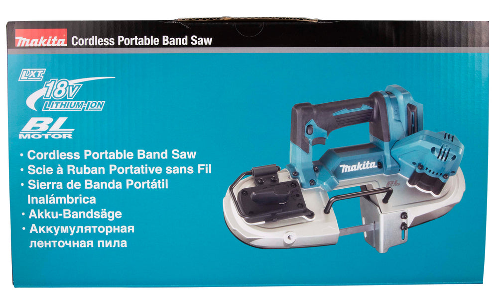 Makita Akku-Bandsäge 18V – bürstenlos, regelbare Geschwindigkeit, bis 66 x 66 mm Schnittkapazität - DPB183Z