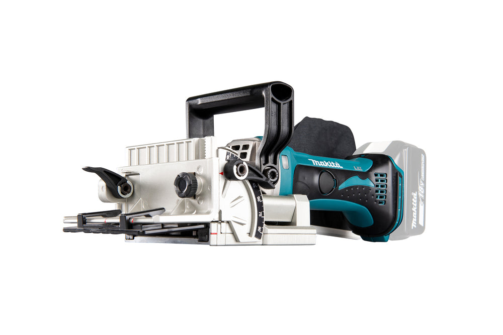 Makita Akku-Nutfräse – 100 mm Fräser, 20 mm Schnittleistung, stufenlos verstellbar - DPJ180Z