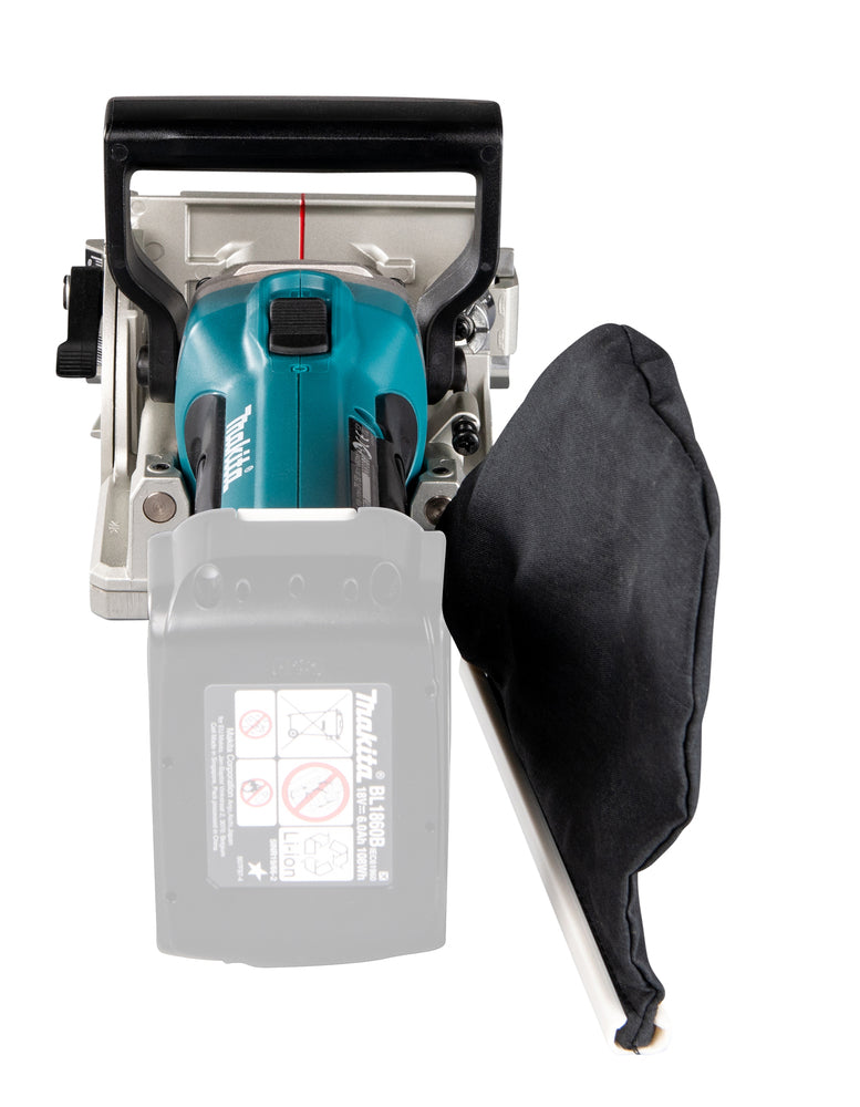 Makita Akku-Nutfräse – 100 mm Fräser, 20 mm Schnittleistung, stufenlos verstellbar - DPJ180Z