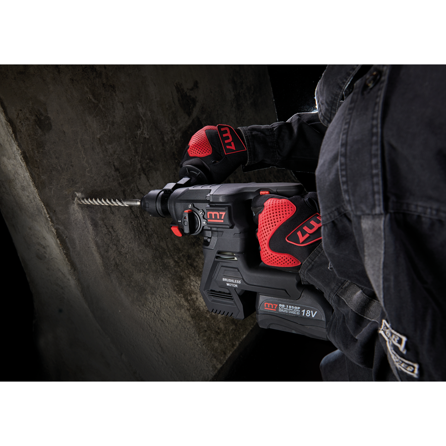 M7 Power-Werkzeuge - Akku-Kombihammer 18V mit Ladegerät + 2 Akku 5Ah DRH101A