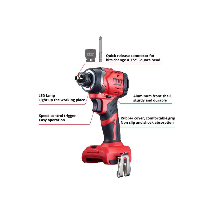 M7 Power-Werkzeuge - 1/4" Akku-Schrauber 18V 5Ah DS203K