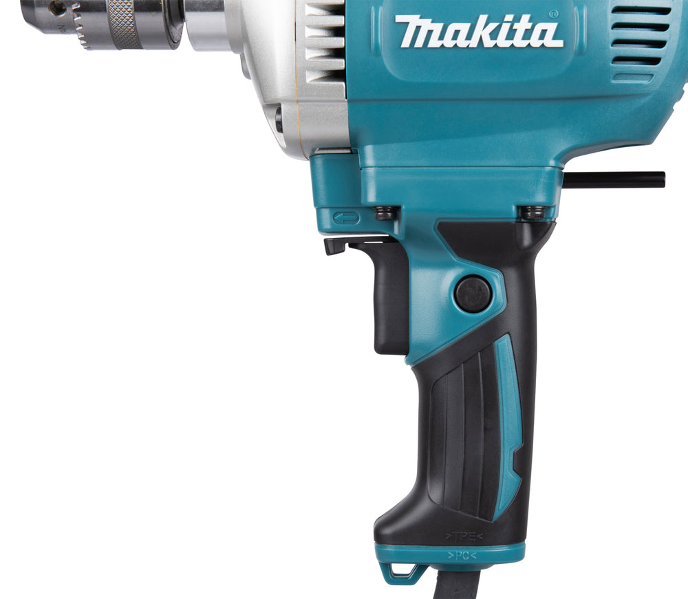 Makita Bohrmaschine – mit Kreuzgriff, Spatengriff & Zahnkranzfutter 2–13 mm - DS4012J