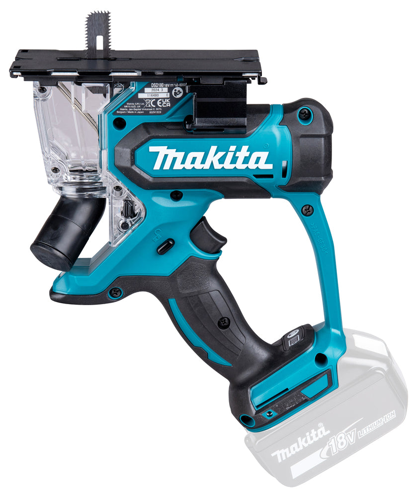 Makita Akku-Trockenbausäge – präzise 1–15 mm Schnitttiefe & Staubabsaugung - DSD180Z