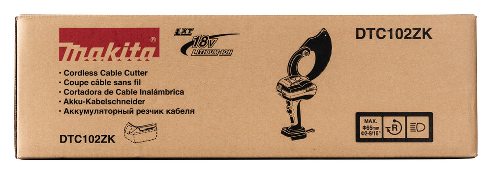 Makita Akku-Kabelschneider 18V – kompakt & stark für Kabel bis ø 65 mm - DTC102ZK