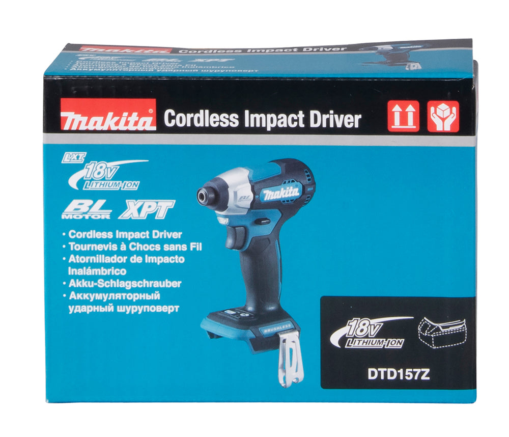 Makita Akku-Schlagschrauber 18V – kompakt, bürstenlos & 140 Nm Drehmoment - DTD157Z