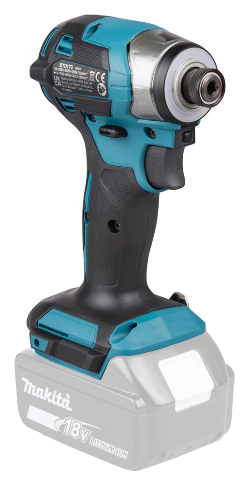 Makita Akku-Schlagschrauber 18V – 4 Modi, elektronische Schlagkraft & LED-Ring - DTD173Z