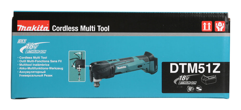 Makita 18 V Akku-Multifunktionswerkzeug – 6.000–20.000 min⁻¹, werkzeugloser Wechsel & Soft-Start - DTM51Z