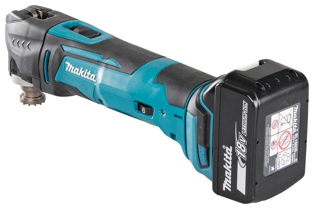 Makita 18 V Akku-Multifunktionswerkzeug – 6.000–20.000 min⁻¹, werkzeugloser Wechsel, inkl. 42 Zubehörteile - DTM51RT1J3