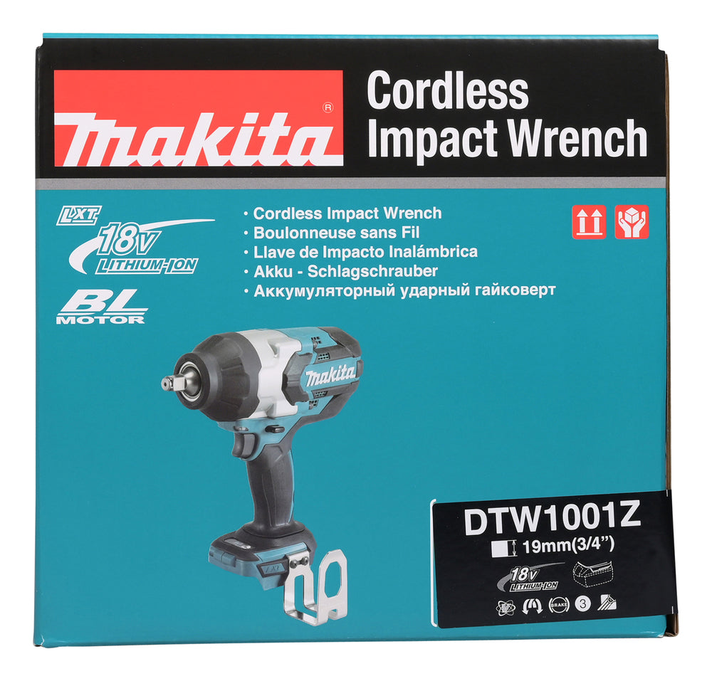 Makita Akku-Schlagschrauber 18V – 3/4", 1.050 Nm, LED & Bremse - DTW1001Z