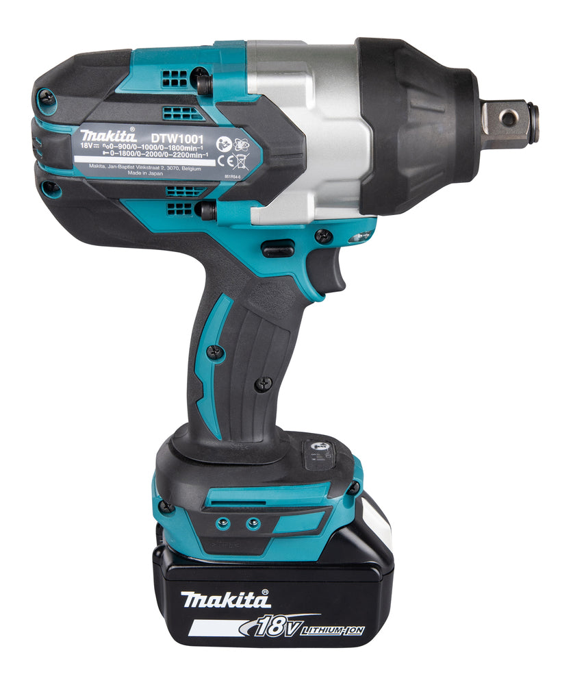 Makita Akku-Schlagschrauber 18V – 3/4", 1.050 Nm, LED & 3 Drehzahleinstellungen - DTW1001RTJ