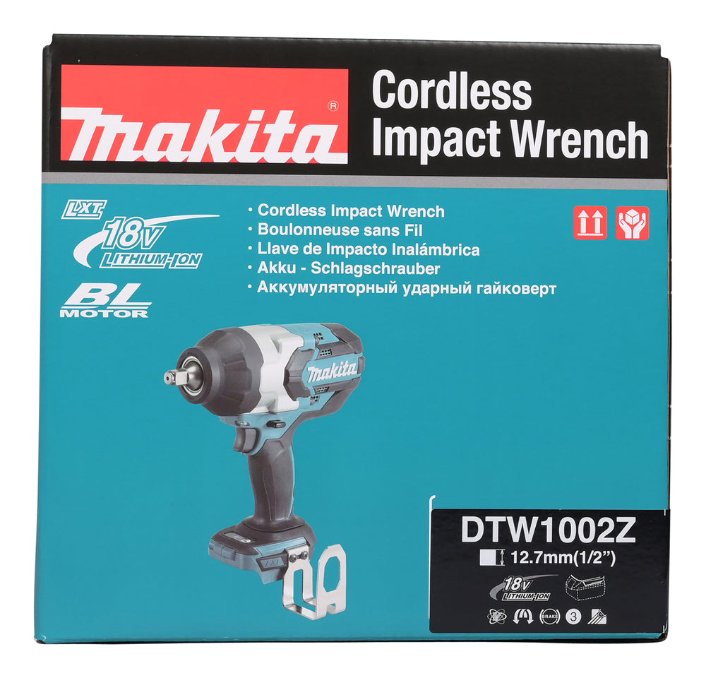 Makita Akku-Schlagschrauber 18V – 1/2", 1.000 Nm, 3 Drehzahleinstellungen & LED - DTW1002Z