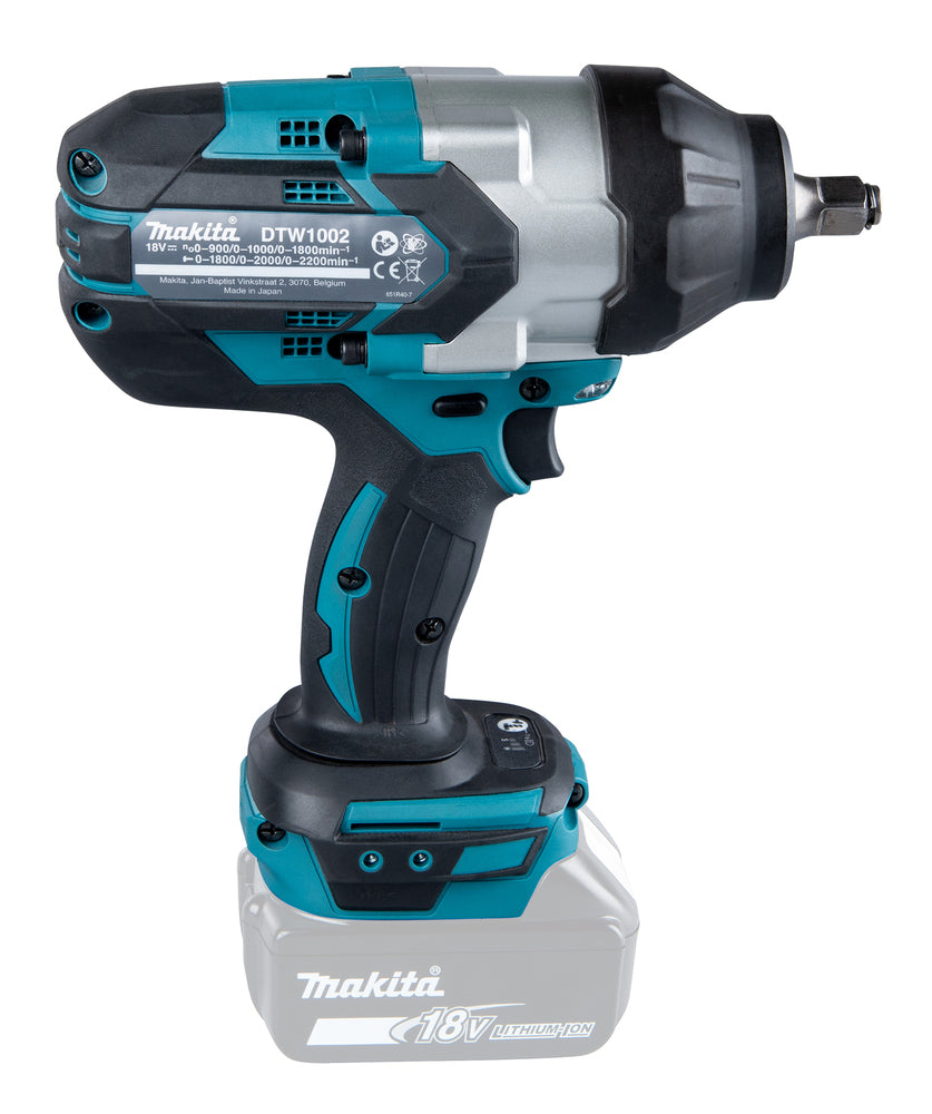 Makita Akku-Schlagschrauber 18V – 1/2", 1.000 Nm, 3 Drehzahleinstellungen & LED - DTW1002Z