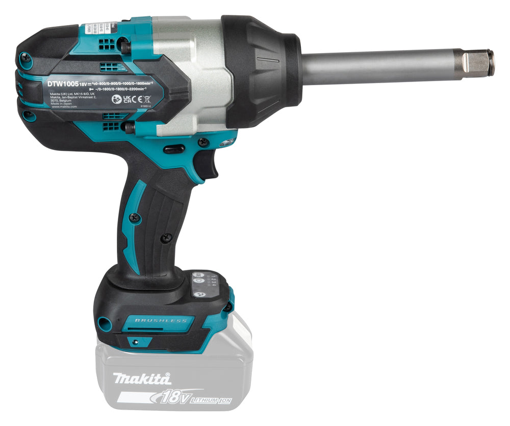 Makita Akku-Schlagschrauber DTW1005 – 18V LXT, 3/4" Langschaft, 1.360 Nm & Auto-Stopp - DTW1005Z