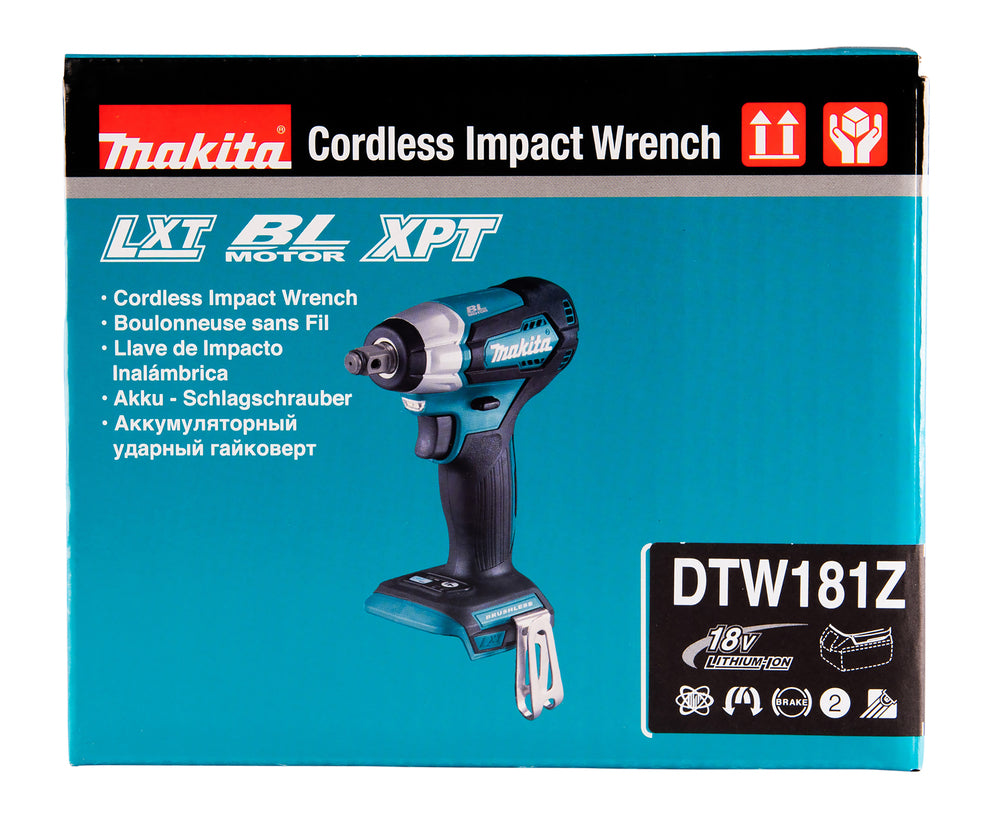 Makita Akku-Schlagschrauber 18V – kompakt, 210 Nm, Auto-Stopp & bürstenlos - DTW181Z