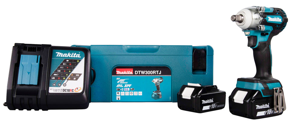 Makita Akku-Schlagschrauber 40V max – Auto-Stopp, bürstenlos, XPT & ergonomischer Slim-Griff - DTW300RTJ