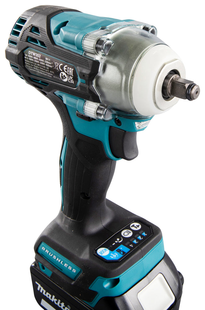 Makita Akku-Schlagschrauber 40V max – Höchstdrehzahlmodus, Auto-Stopp & bürstenloser Motor - DTW302Z