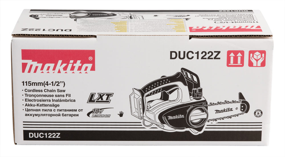 Makita 18 V Top Handle Akku-Kettensäge – kompakt & leicht, 5 m/s Kettengeschwindigkeit (nur für gewerbliche Anwender) - DUC122Z