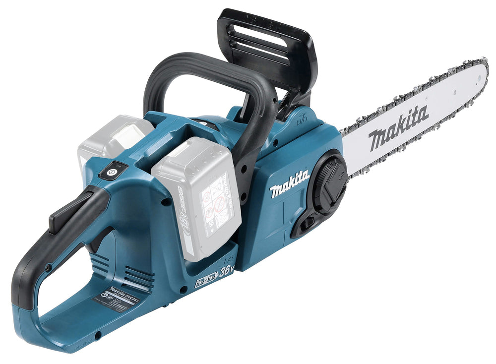 Makita 2 x 18 V Akku-Kettensäge – 35 cm Schwert, 20 m/s Kettengeschwindigkeit, bürstenloser Motor - DUC353Z