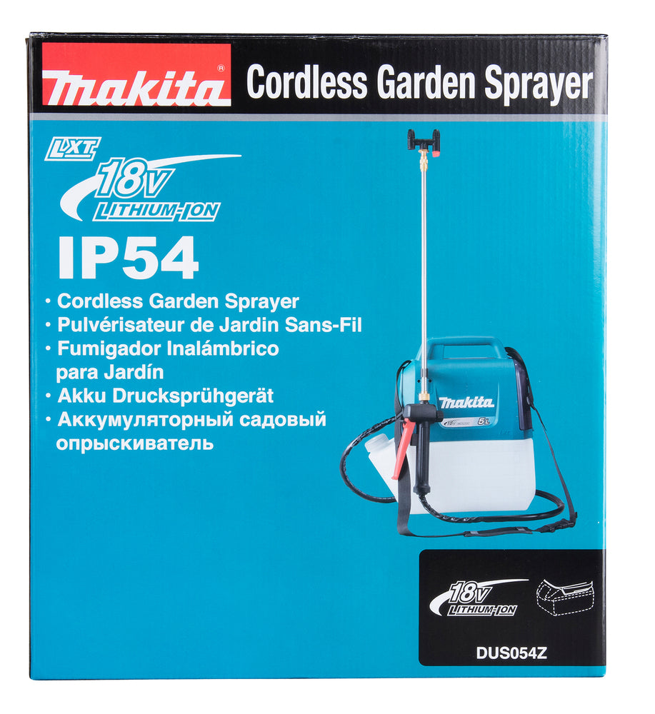 Makita Akku-Druckspritze 5,0 L – IP54, emissionsfrei & großes Sprühvolumen - DUS054Z