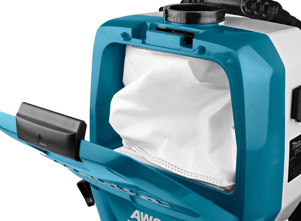 Makita Akku-Rucksackstaubsauger 2x18V – mit AWS, HEPA-Filter & LED-Arbeitslicht - DVC265ZXU