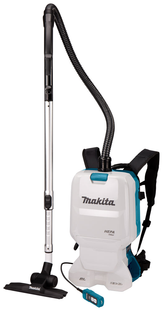 Makita Akku-Rucksackstaubsauger 2x18V – mit teleskopierbarem Saugrohr & HEPA-Filter - DVC660Z