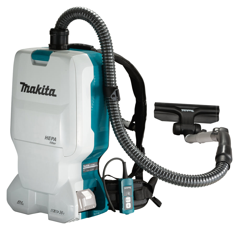 Makita Akku-Rucksackstaubsauger 2x18V – mit teleskopierbarem Saugrohr & HEPA-Filter - DVC660Z