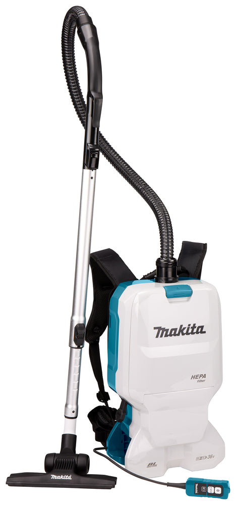 Makita Akku-Rucksackstaubsauger 2x18V – mit teleskopierbarem Saugrohr & HEPA-Filter - DVC660Z