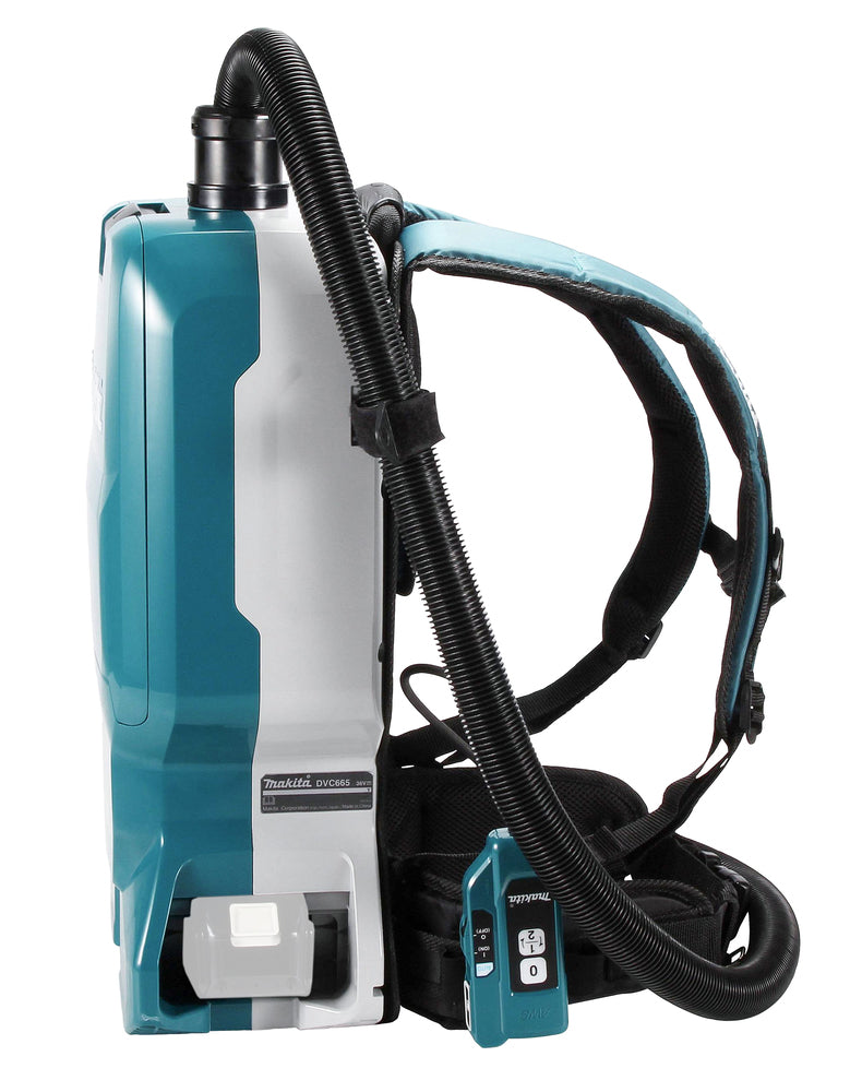 Makita Akku-Rucksackstaubsauger 2x18V – mit AWS, HEPA-Filter & bürstenlosem Motor - DVC665ZU