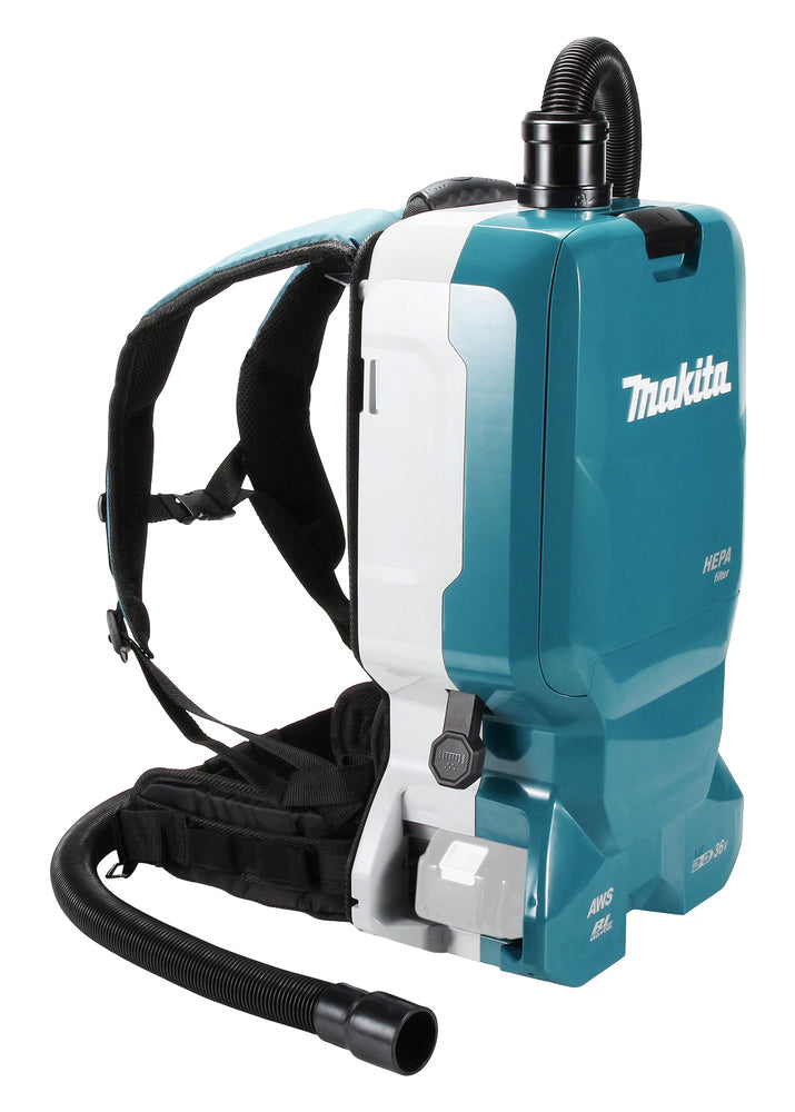 Makita Akku-Rucksackstaubsauger 2x18V – mit AWS, HEPA-Filter & bürstenlosem Motor - DVC665ZU