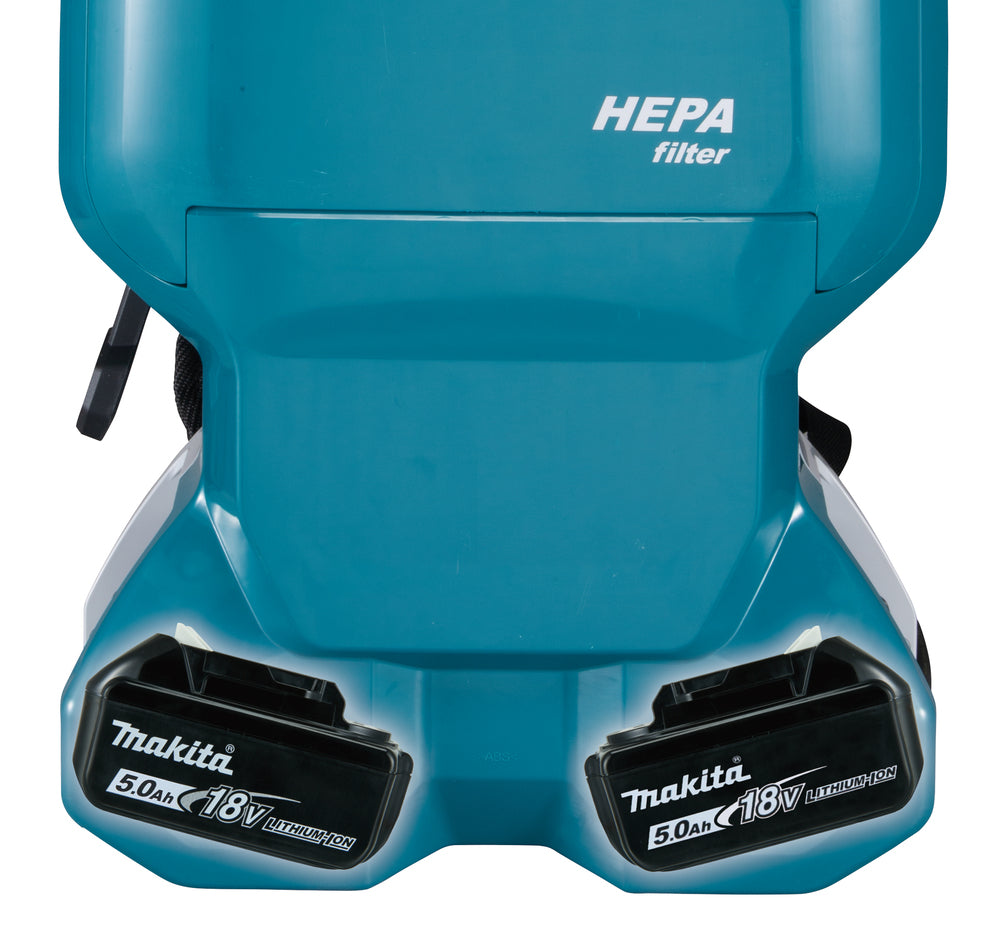 Makita Akku-Rucksackstaubsauger 2x18V – mit AWS, HEPA-Filter & bürstenlosem Motor - DVC665ZU