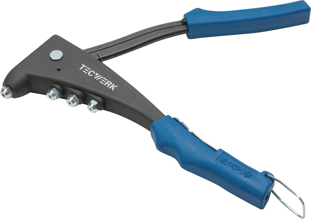 TECWERK Handblindnietsetzgerät 255 mm Arbeitsbereich 2,4–5 mm mit Öffnungsfeder