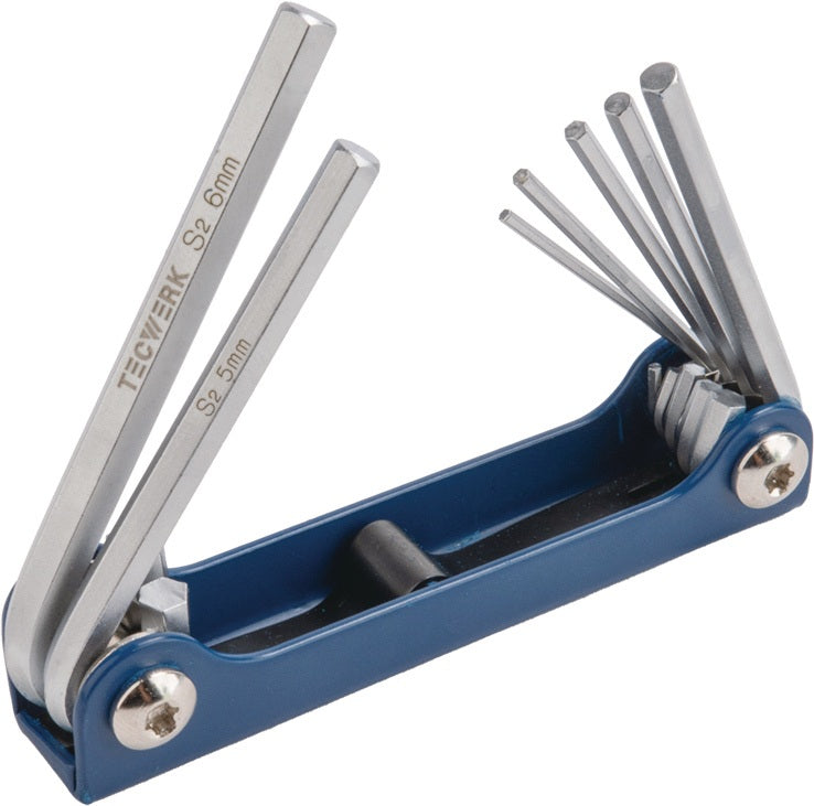 TECWERK Schraubendrehersatz 7-teilig SW 1,5-6 mm S2-Stahl im Handklapphalter