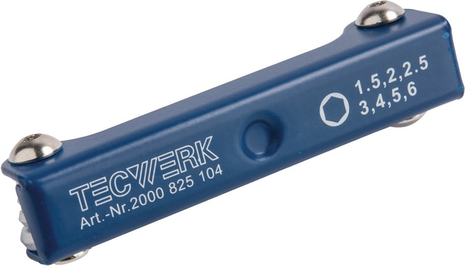 TECWERK Schraubendrehersatz 7-teilig SW 1,5-6 mm S2-Stahl im Handklapphalter