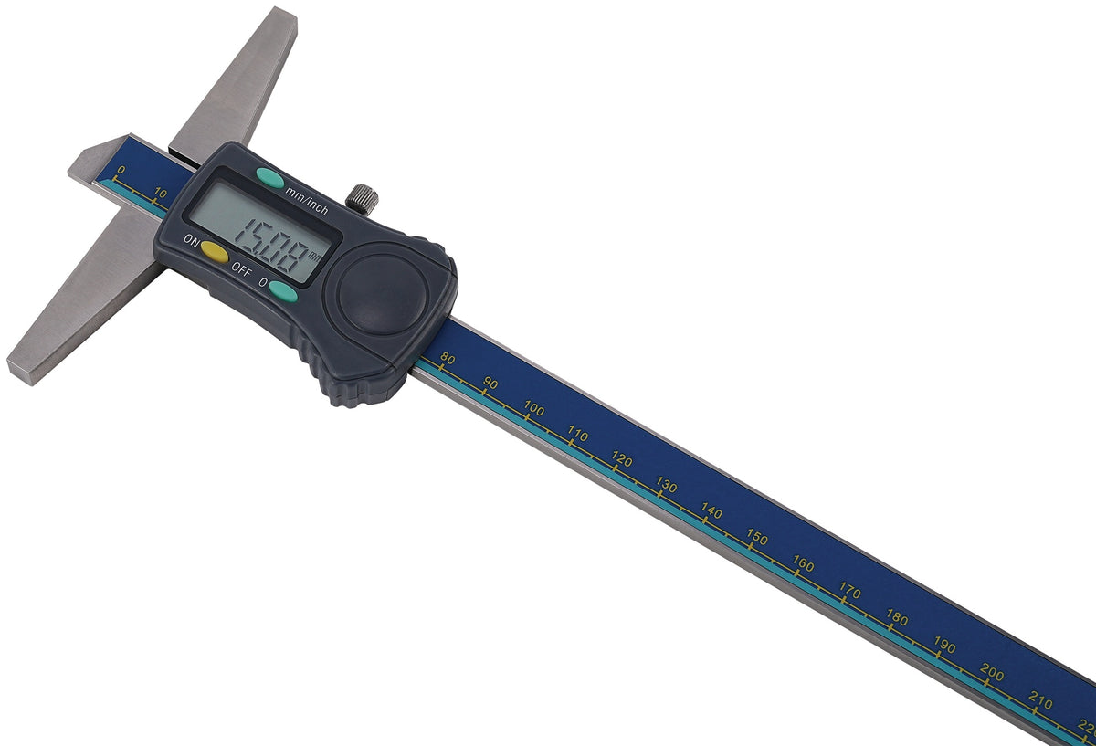 TECWERK Tiefenmessschieber DIN 862 digital 200 mm mit gerader Messschiene