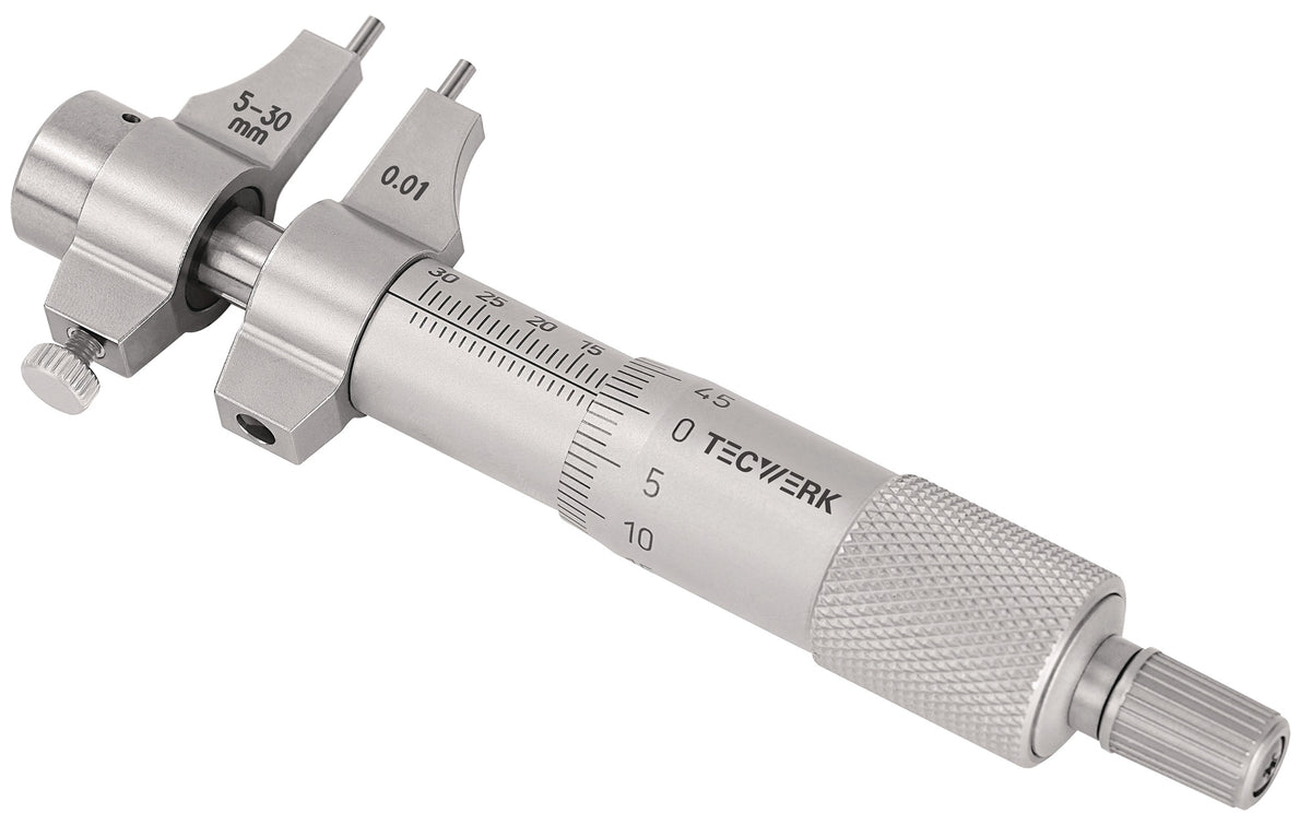 Schnabelinnenmessschraube 5-30 mm TECWERK – Präzisions-Innenmessung mit Gefühlsratsche