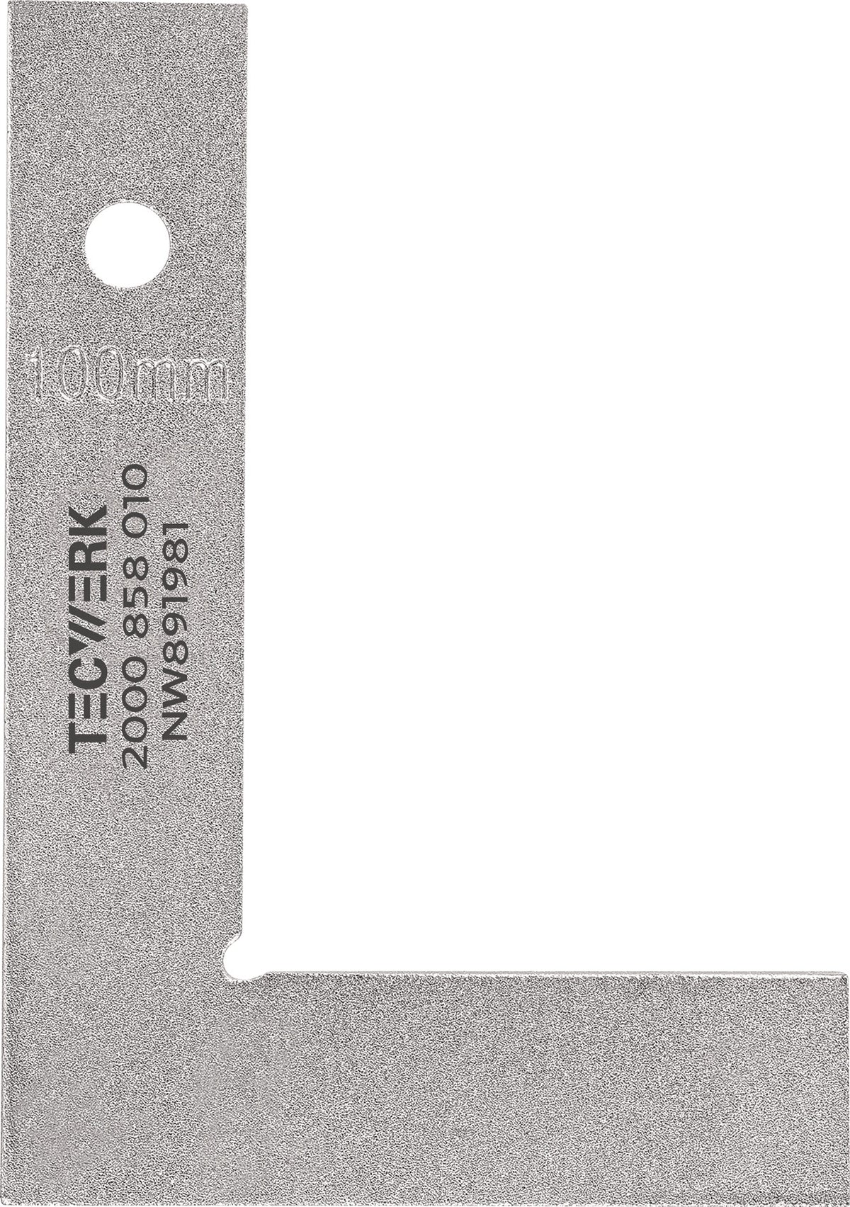 TECWERK Schlosserwinkel Schenkel-L 100x70 mm ohne Anschlag, verzinkt, präzise